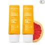 Dot & Key Vitamin C + E Super Bright Sunscreen SPF 50 Combo (Pack of 2, 80gm each) | Water-Light, UVA/UVB & Blue Light Protection | For Even Toned & Glowing Skin | No White Cast, All Skin Types | 160g